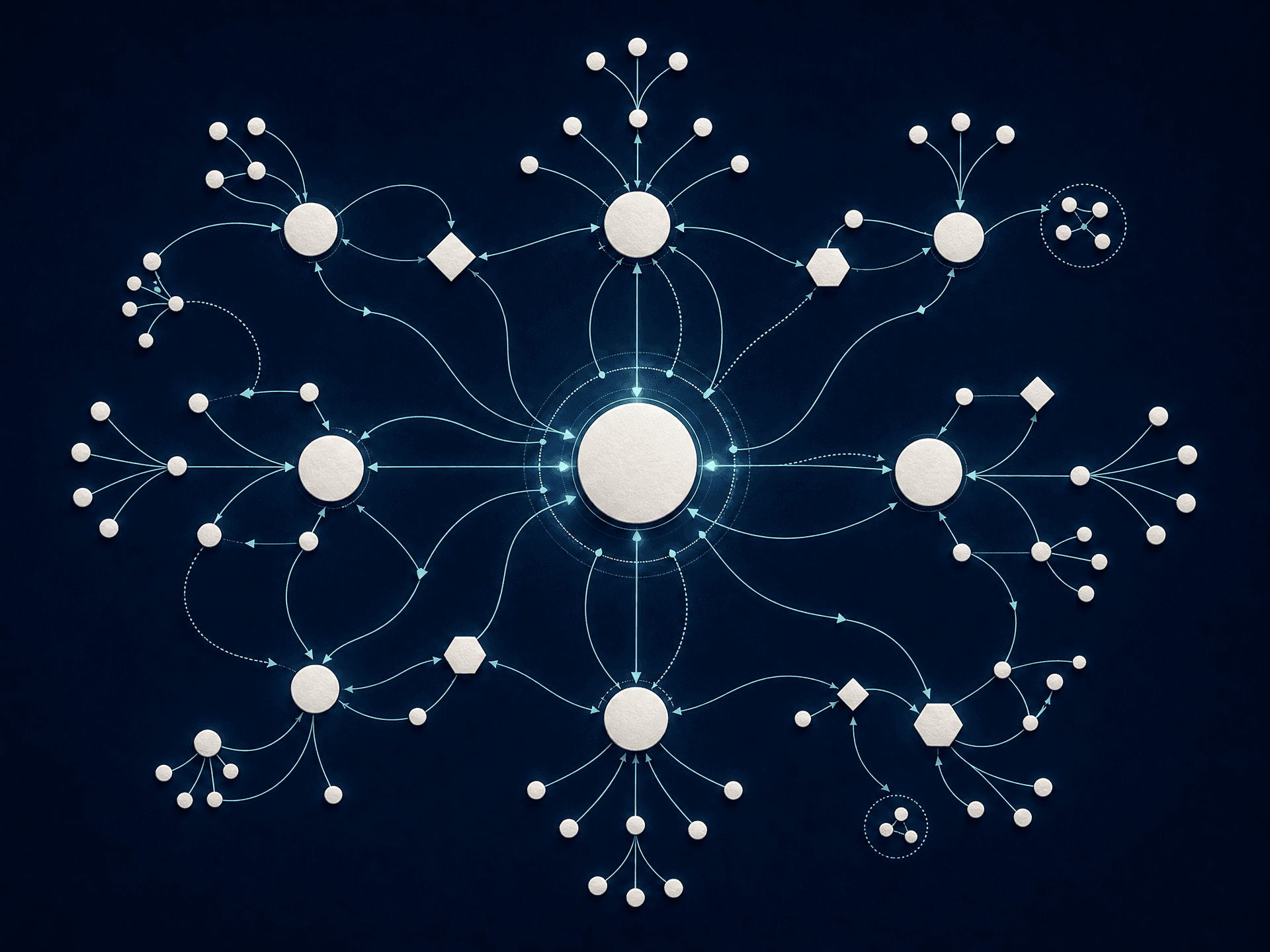 Concept map showing relationships between research ideas