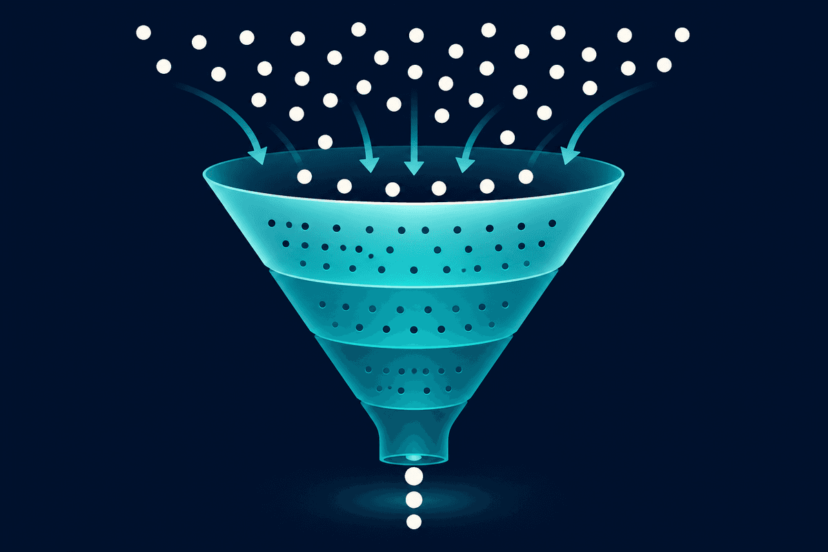 Funnel / filtering figure